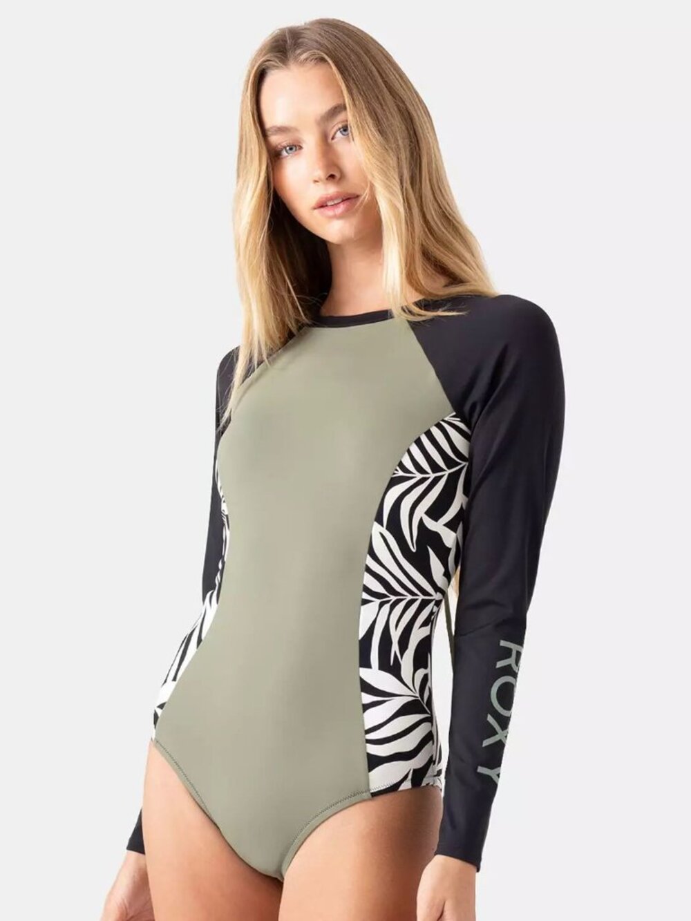 Roxy Surfer Paradise Surf One Piece Swimsuit Rashguard Size S Long Sleeve NEW - Picture 2 of 11